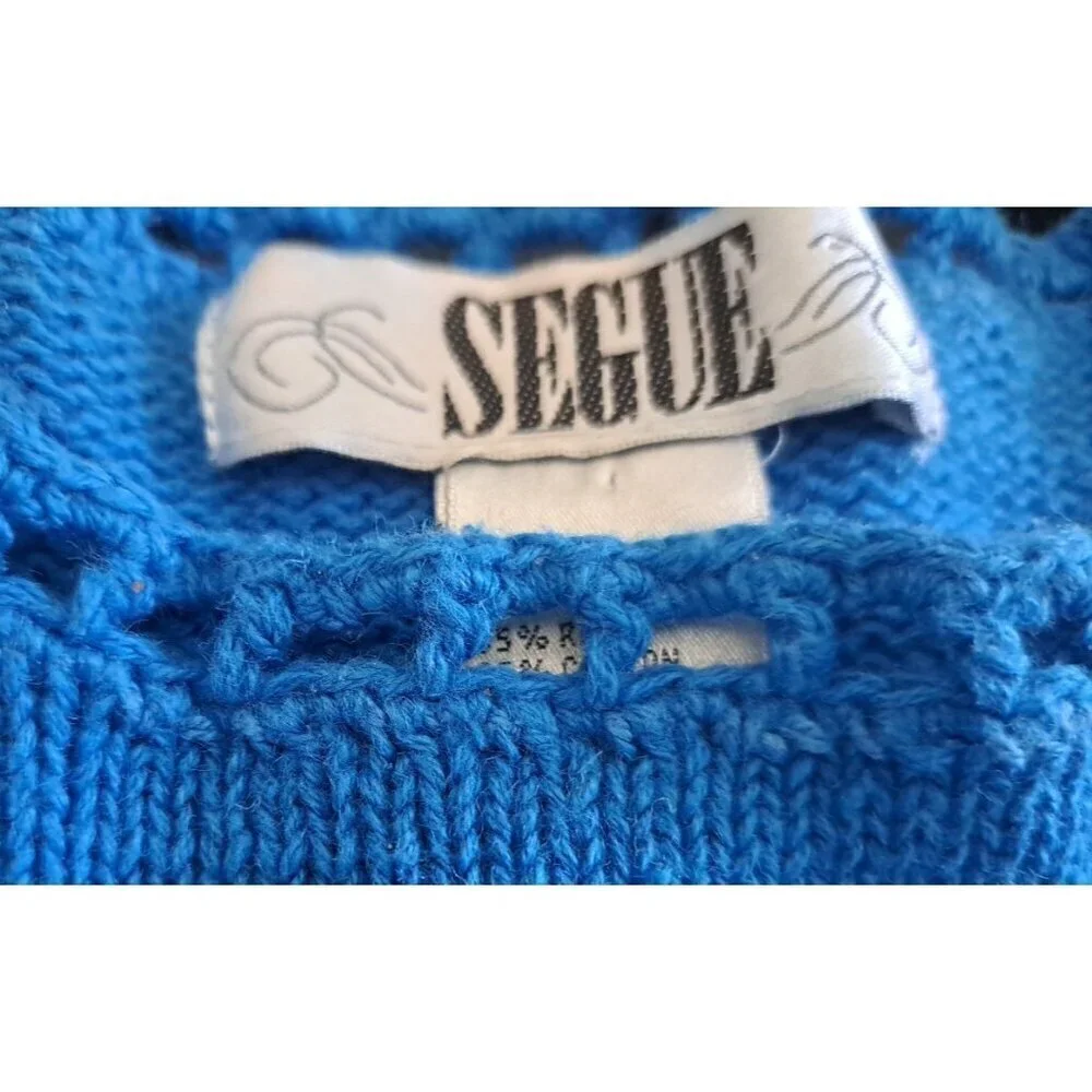 Segue S Vintage Short Sleeve Sweater Scenic Underwater Fish CoastalGrandma Beach